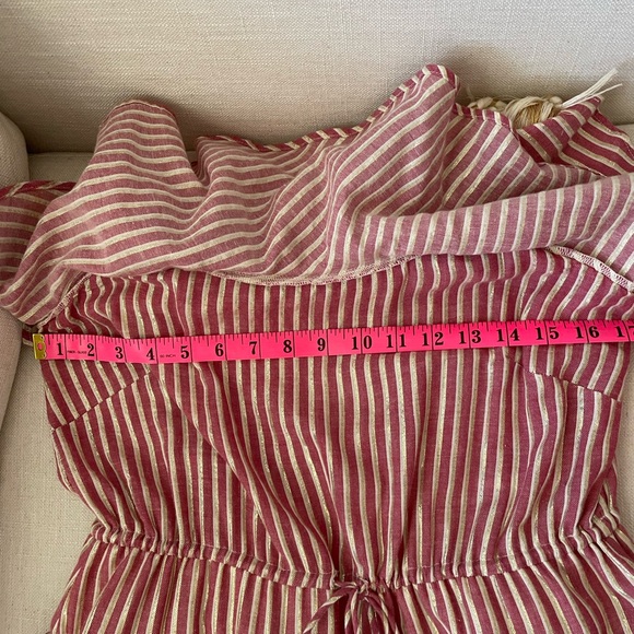 Misa LA (Anthropologie) Carson Tiered Sundress XS Pink and Gold - Picture 6 of 7